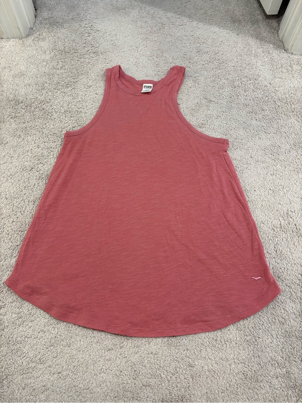 PINK Victoria's Secret Size Small Pink High Neck Racerback Tank